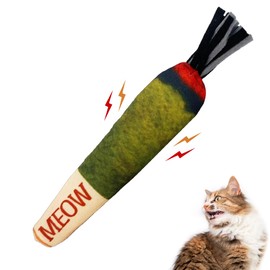 Doobie Catnip Toys for Cats - Soft, Bite-Resistant Cat Chew Toys with Long Shape for Kicking and Stress Relief