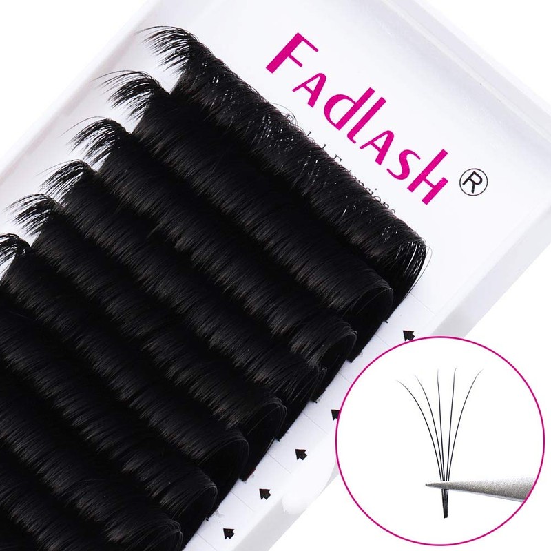 Fadlash Self-Fanning Eyelashes, Easy Fan Lashes, 0.07 D Curl Eyelash