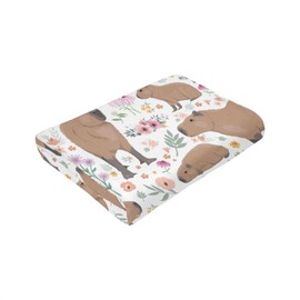 Putxubio Capybara Gifts Capybara Blanket Capybara Plush Birthday Decoration Throw for Girls Boys Kids Blanket for Bedroom Couch Sofa Bedroom Camping Travel Women Men, 40"x50"