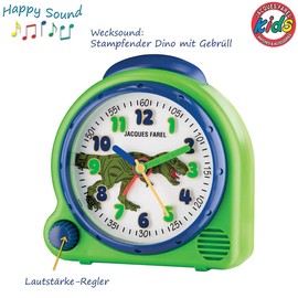 Jacques Farel AVC13DINO-G Happy Sound Kids Alarm Clock Dino