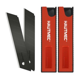 HAUTMEC 20PCS 25mm SK2H Ultra Sharp Snap Off Blades, Professional Retractable Utility Knife Replacement Blades 2 PACK, Creative Safety Box, for Industrial or Construction Applications HT0082-20PC