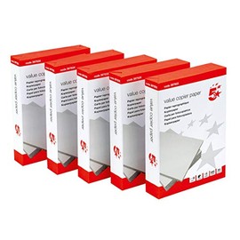 2 x Office Value Copier Paper Multifunctional Ream-Wrapped 75gsm A4 White - 1 Box containing 5 Reams of 500 Sheets
