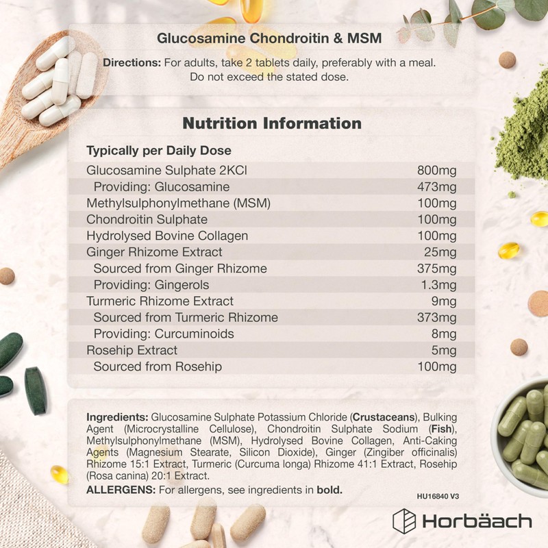 Glucosamine and Chondroitin High Strength 7-in-1 | 180 Tablets |