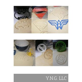 SUPERHEROES COMICS CHARACTERS SET OF 6 SPECIAL OCCASION COOKIE CUTTER BAKING TOOL 3D PRINTED USA PR1001