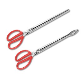 TUICARE 2pcs Snake Feeding Tongs, 15 inch Snake Hook Snake Grabber Tool Snake Stick Reptile Tongs for Bearded Dragon Snake Reptile Gecko Tank Accessories Terrarium Supplies