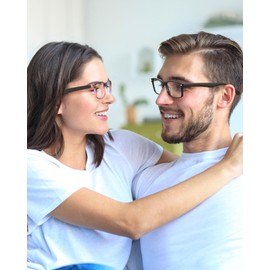 LADEESSE 5 Pack Reading Glasses, Readers for Women Men Lightweight Eye Glasses, Spring Hinge Blue Light Glasses with Pouch, Strap and Cloth-300