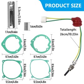 Glow Plug Diesel Auxiliary Heater, 8 Pieces, 12 V - 2 KW-5 KW Auxiliary Heater, Ceramic Glow Plugs, Glow Plug Repair Kit, Diesel Auxiliary Heater Parts for Car, Truck, Boat