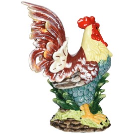 Appletree Design A Day in the Country Rooster Figurine, 11-Inch Tall