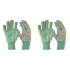 Digz Women's Leather Palm Garden Gloves with Knit Wrist, Coral