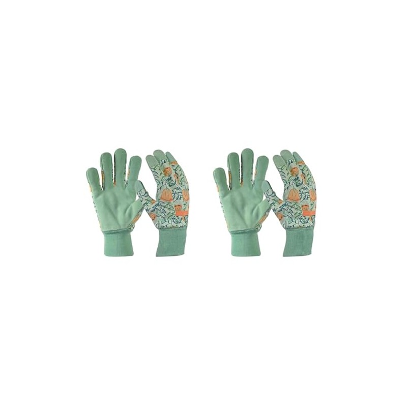 Digz Women's Leather Palm Garden Gloves with Knit Wrist, Coral
