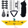 Kayak Canoe Anchor Trolley Kit System Pulley Cleat Pad Eye
