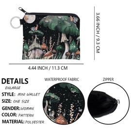 FAVORTALK Purse for Women Small Make Up Bag for Handbag Portable Coin Purse Pouch Girls Mini Change Purse with Zipper Portable Strap Coin Pouch for Key Cash, 3314