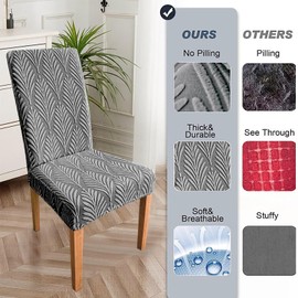 Altimpo Chair Covers, Dining Room Chair Covers Set of 2, Stretch Chair Covers for Dining Chairs, Removable Washable Dining Chair Covers for Home Kitchen Banquet Hotel Ceremony