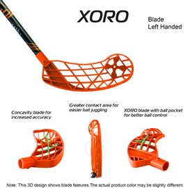 ACCUFLI Floorball Stick XORO Z100 (Orange - Left Handed)