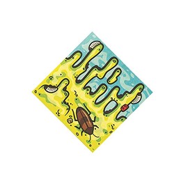 Fun Express - Gross Slime Bev Napkin for Birthday - Party Supplies - Print Tableware - Print Napkins - Birthday - 16 Pieces