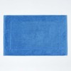 HOMESCAPES Imperial Plain Cobalt Blue Bath Mat 50 x 80