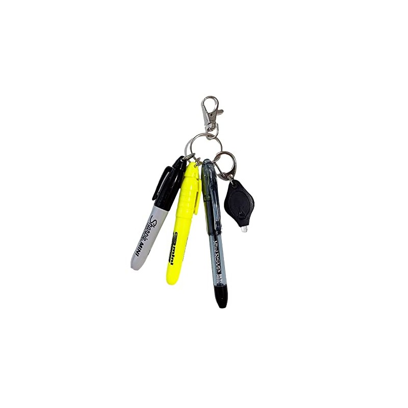 Badge Reel Accessory YELLOW/Mini Pen, Sharpie, Highlighter, LED Light -