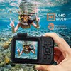 Underwater Camera, Waterproof Camera, 33 ft(10 Meters) Waterproof, 64GB Memory,