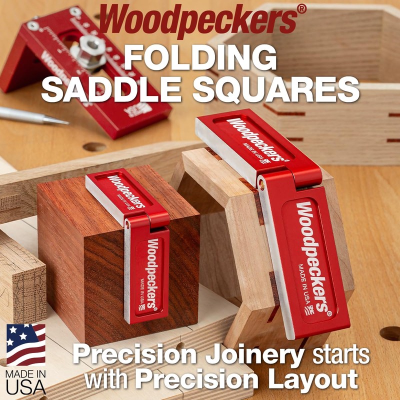 Woodpeckers Folding Saddle Square, Full Size, Transfer Layout Lines Around
