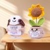 CoFuBcad Funny Positive Crochet Sloth Sunflower Doll with Positive Card
