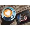 Biker Motorcycle Chopper American USA Flag Flying Bald Eagle Motor