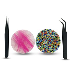 Zeng Zhang Picky Pad Fidget Reusable, A Pimple Popping Toy with Tweezers Relief from Trichotillomania, ADHD and OCD, CE CPC Certification, Food Grade Silicone (Challenge Edition -2PCS/2.36IN)