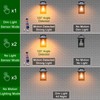 CYHKEE 2 Pack Solar Wall Lanterns Outdoor with 3 Modes,
