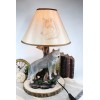 Ebros Gift "Denizen of Twilight" Single Gray Standing Wolf Lamp