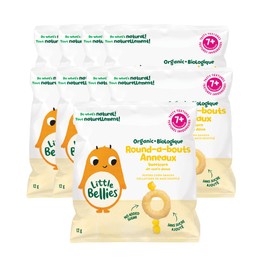 Little Bellies Organic Sweetcorn Round-a-Bouts Baby Snack (Pack of 9 x 12g Individual Packs)