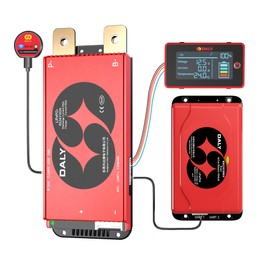 DALY BMS Balance 24V 150A Display - Smart 1A Active Balance BMS 8S with 3 Inch LCD Screen WiFi Bluetooth Module Supports RS485 CAN for Mobility Scooters Electric Wheelchairs
