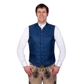 Joseph Elegant Costume Gilet Blue with Elegant Pattern Size 46-66, blue