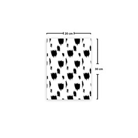 Le Jardin du Lin Printed Cotton Bags with Drawstring, Shopping Bag, Fabric Bag, Fabric Bag, Vegetable Bag, Reusable, Environmentally Friendly, Multipurpose, Foldable, Size: 20 x 30 cm