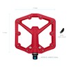 Crank Brothers Bicycle Pedals Stamp 1 Large Red Gen 2