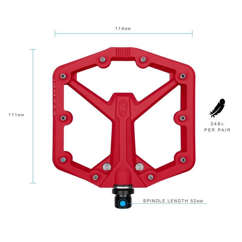 Crank Brothers Bicycle Pedals Stamp 1 Large Red Gen 2