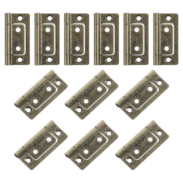 sourcing map 12Pcs 2x1 Inch Door Hinges Non-Mortise No Noise