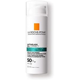 La Roche-Posay Anthelios Oil Correct Protector Solar Facial Matificante FPS 50 que Corrige Imperfecciones, Reduce Poros y Brinda Efecto Sebo