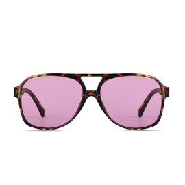Xpectrum Trendy Retro Sunglasses for Men Women 70s Vintage Aviator Sun Glasses Classic Shades (Purple Pink)
