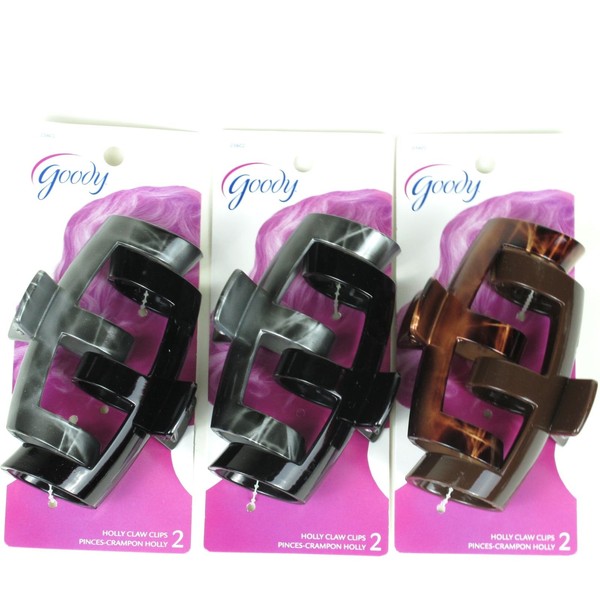 Goody Holly Claw Clips 2 Count Colors Vary
