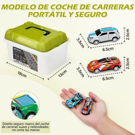 KTMOUW 30 Coches De Juguete Mini De Fricción Vehículos de Carritos Juguete para Niños Adecuados Niños Niñas A Partir 12+ Años Caja De Cartoon Juguete Educativo E Interactivo para Padres Hijos Regalo
