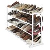 Whitmor 4 Tier 20 Pair Floor Shoe Rack - White