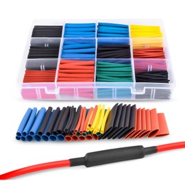 Nilight - 50005R Heat Shrink 2:1 Electric Insulation Tube Kit 45mm Flame Retardant Wrap Cable Sleeve 560pcs 5 Colors 12 Sizes with Storage Box，2 Years Warranty