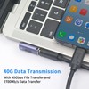 Poyiccot USB C Right Angle Adapter, [240W Fast Charging &