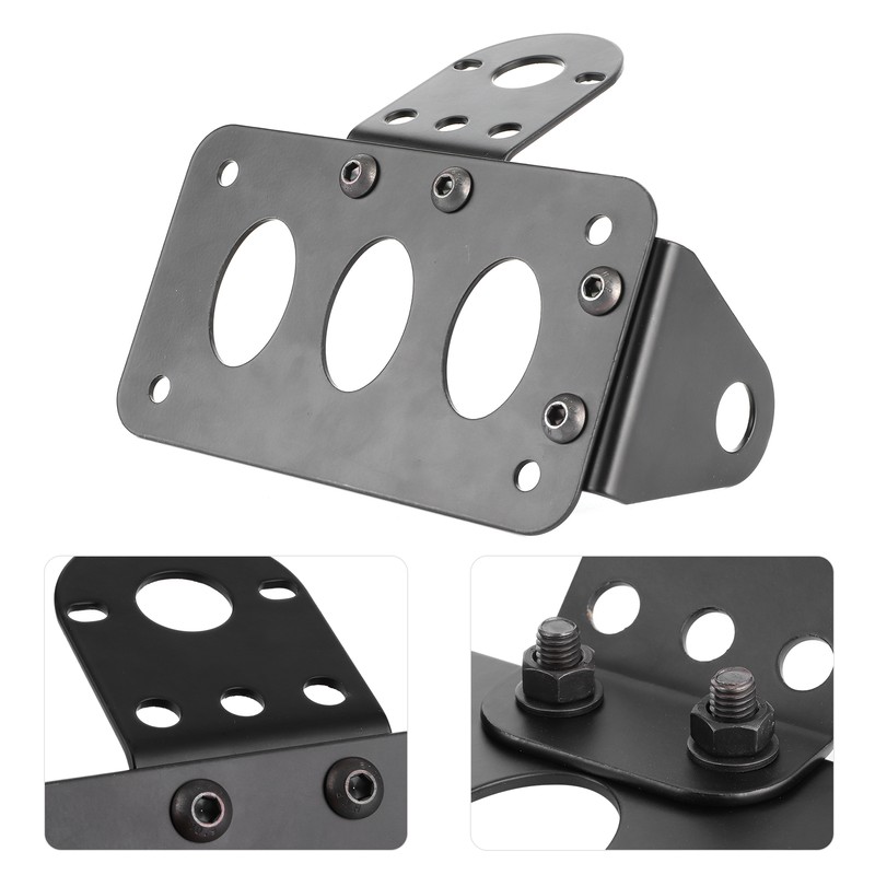 Motorcycle License Mount Plate Holder Bracket Side Mounted Tail Light