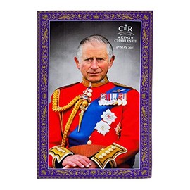 Elgate King Charles III Coronation Tea Towel Commemorative Collectable Memorabilia Souvenirs Gift (By LILAJ)