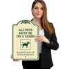 Sigo Signs All Pets Must Be On A Leash Please