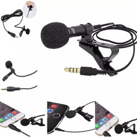 Lavalier Lapel Microphone, Clip-on Professional Omnidirectional Condenser Lavalier Mic, 3.5mm Clip on Microphone for Phone PC Laptop DSLR Camera Recording Podcast, Interview, Voice Dictation