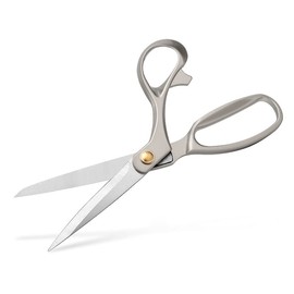 Scissors for Craft Works, Professional Tailor's Scissors, Stainless Steel Scissors, with Titanium Handle, Scissors for Cutting Fabric, Leather, Clothes, Matte Silver Color, (8.4 inch, 888)