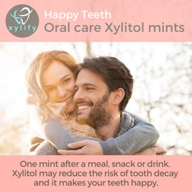 Xylitol Mints for Oral Care - Grapefruit flavor, 100% Xylitol sweetened, Sugar Free Mints, Happy Teeth dental mints from Finland, 5oz - 245 mints