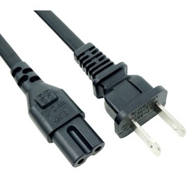 MaxLLTo Replacement Power Cord 2 Prong AC Cable for Sony Bravia TV KDL-32R300B KDL-32R330B KDL-40R350B KDL-40R380B 6 Feet (Black)