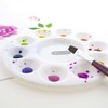 BAZIC Paint Palette 10 Mixing Round Tray, Plastic Paint Pallets